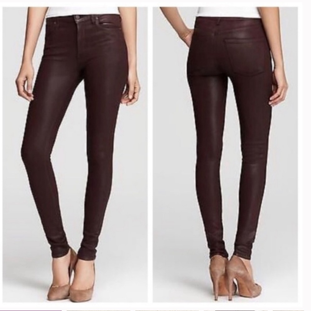 citizens of humanity rocket sleek high rise coated skinny jeans